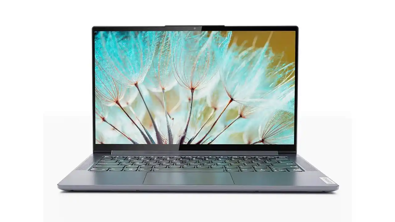 a refurbished laptop with front view with mouse and slim, available at technoist