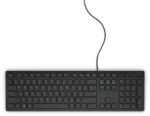 "Close-up of the USB connector of the Dell KB216 Keyboard for easy plug-and-play setup."