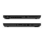 "Side view of the Lenovo ThinkPad T460 highlighting its connectivity options including USB ports and HDMI."