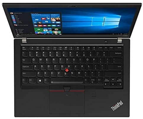 "Close-up of the Lenovo ThinkPad T480s keyboard, designed for comfortable and efficient typing."