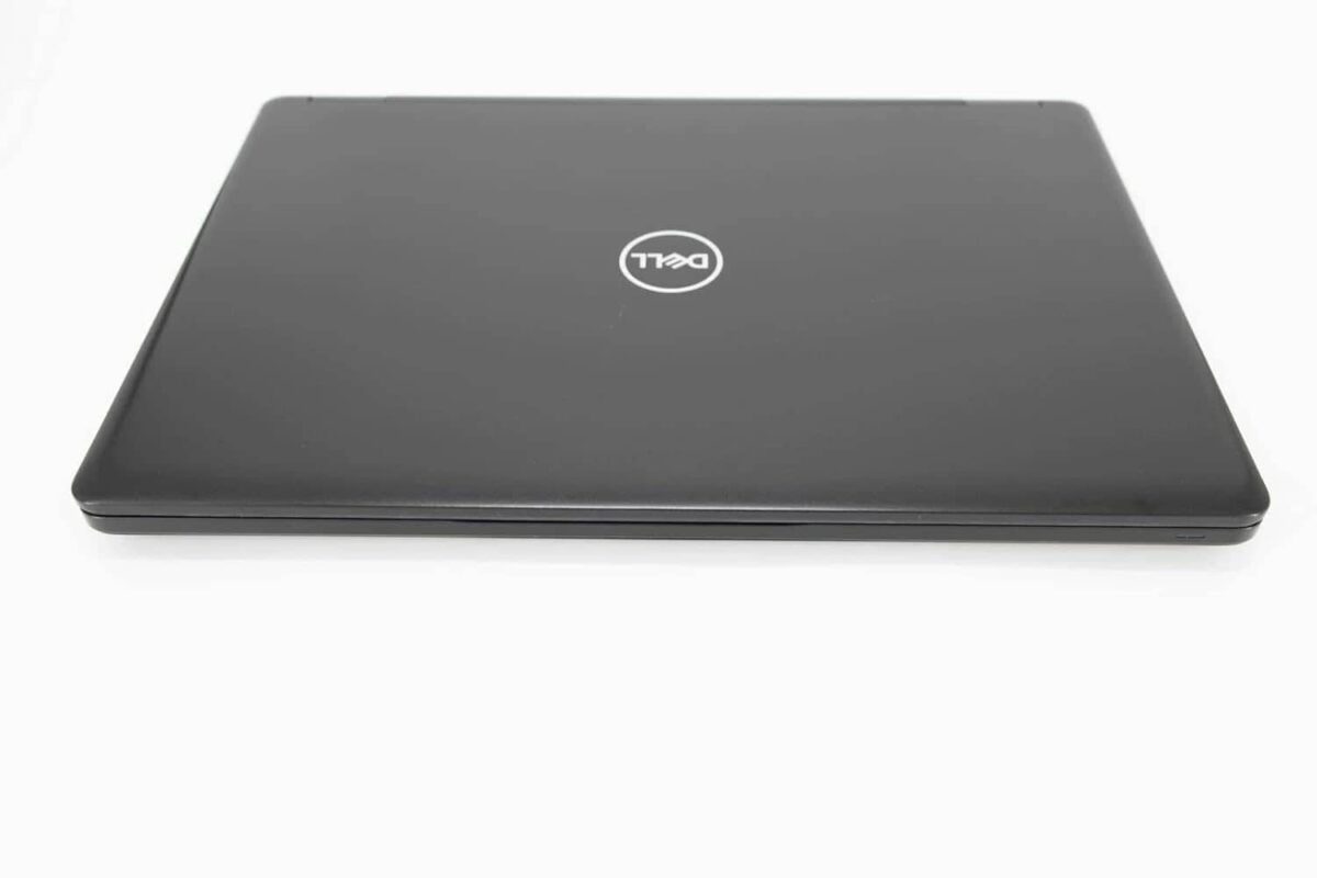 "Rear view of the Renewed DELL Latitude 5490 showcasing its durable design and professional appearance."