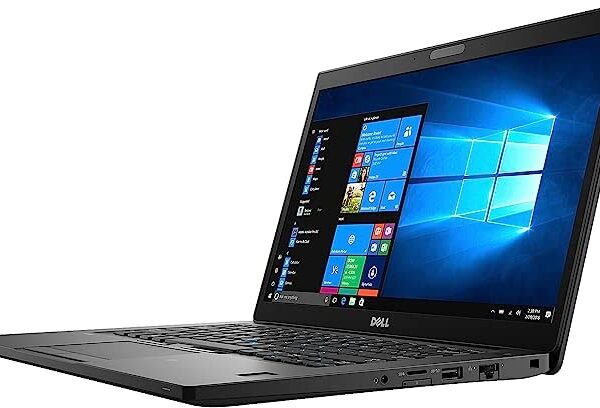 "Side view of the Dell Latitude 7490 featuring USB, HDMI, and Ethernet ports for versatile connectivity options."