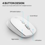 Close-up of the scroll wheel on the Portronics Toad 23 Wireless Optical Mouse, designed for smooth and easy navigation."