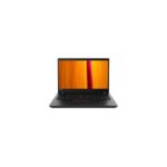 "Front view of the refurbished Lenovo ThinkPad T495 featuring its 14-inch FHD display and sleek design."