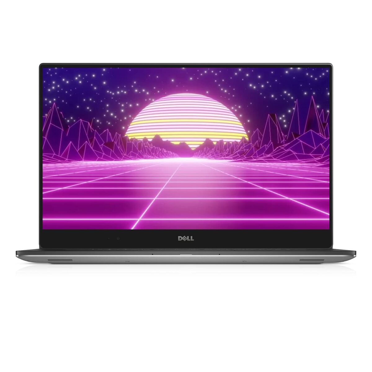 "Front view of the refurbished Dell Precision 5510 UltraBook showing its 15.6-inch Full HD display and slim design."