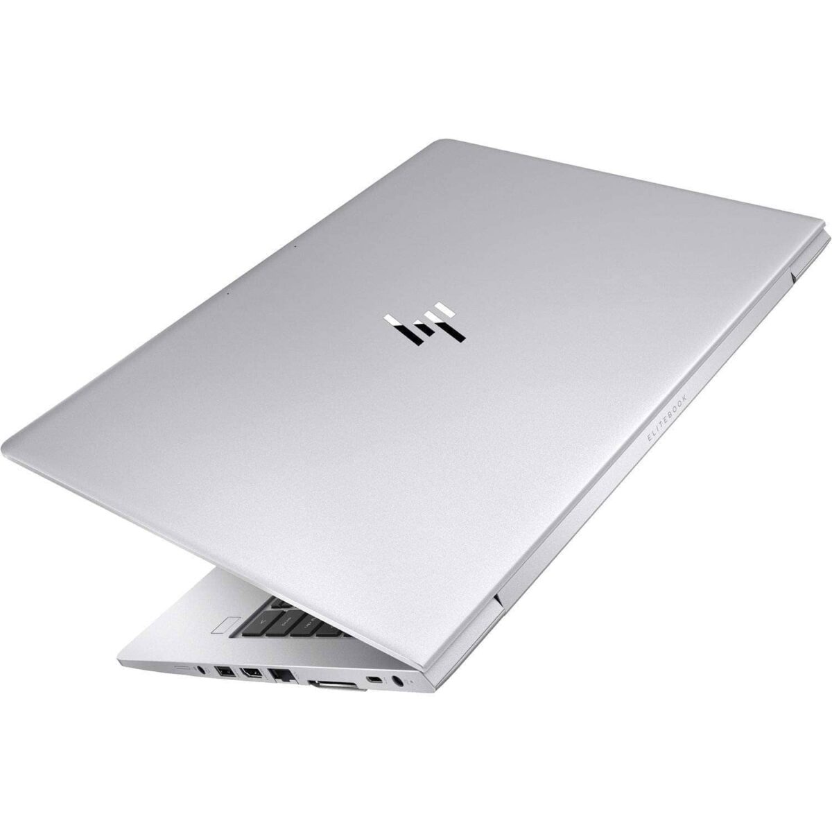 "Rear view of the HP EliteBook 840 G5 highlighting its slim profile and elegant finish."