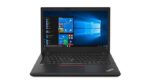 "Front view of the refurbished Lenovo ThinkPad T480 showing its 14-inch HD display and professional design."