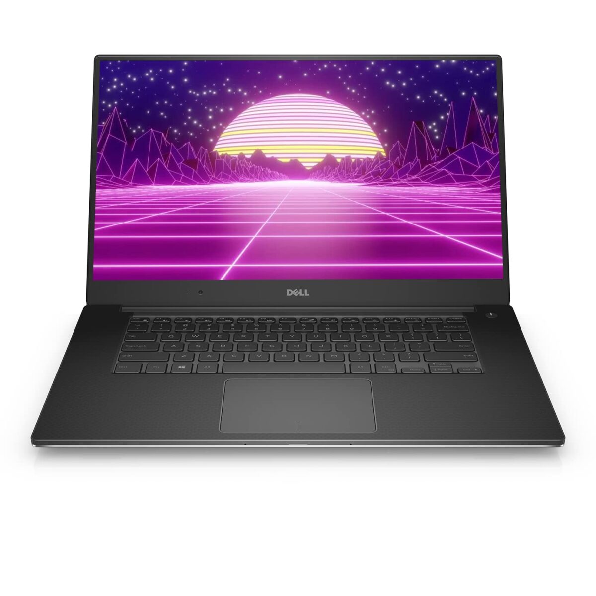 "Close-up of the Dell Precision 5510’s backlit keyboard, designed for comfortable typing even in low light."