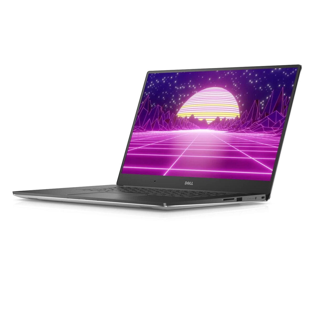"Close-up of the Dell Precision 5510’s 15.6-inch Full HD display with vibrant and sharp visuals, perfect for creative work."