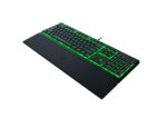 "Close-up of the UV-coated keycap design on the Razer Ornata V3 X, highlighting its durability and tactile feel."