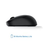 "Side view of the DELL MS3320W Wireless Mouse, highlighting its compact and comfortable design for extended use."