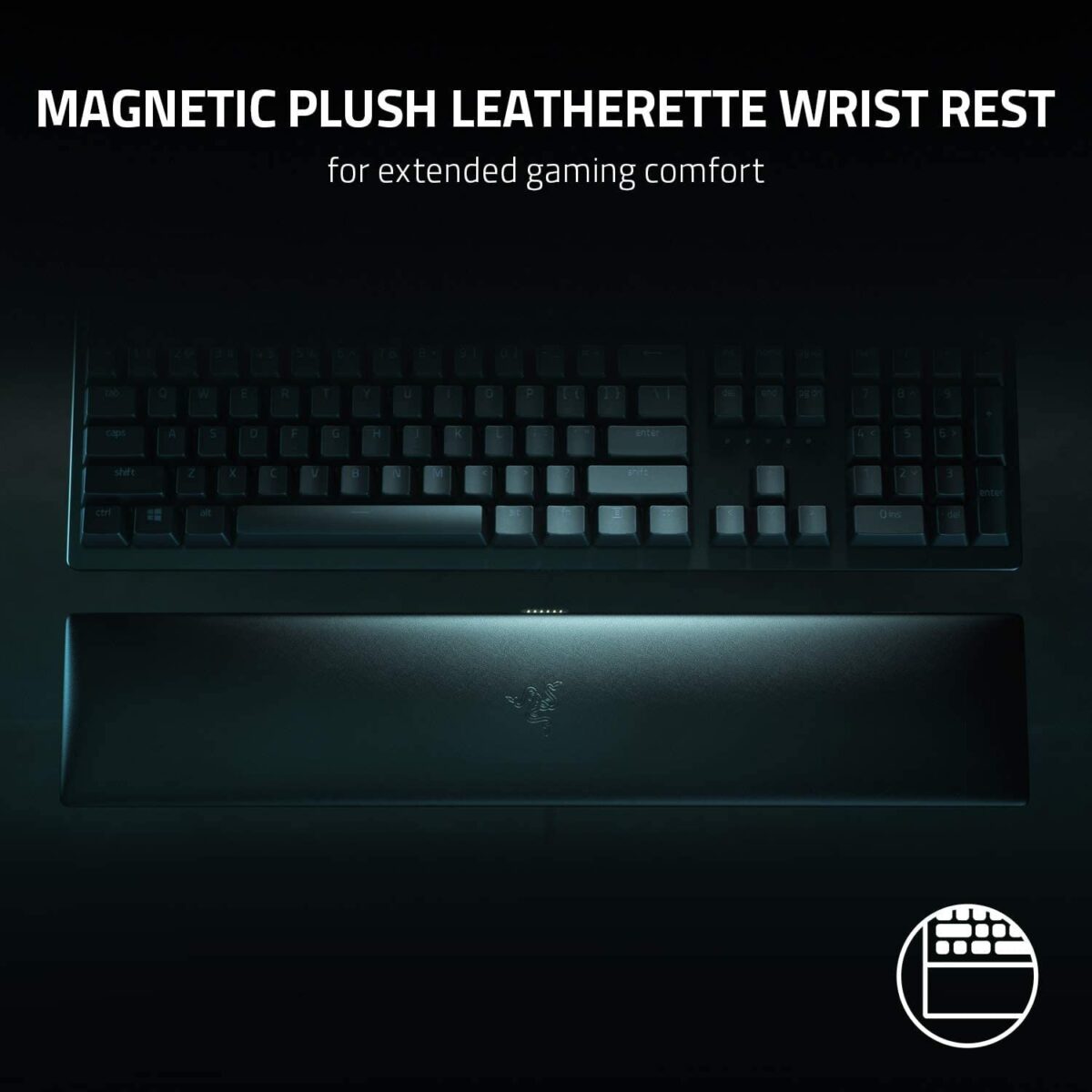 "Razer Huntsman V2 Optical Gaming Keyboard positioned in a gaming setup, showcasing its compatibility with various devices."