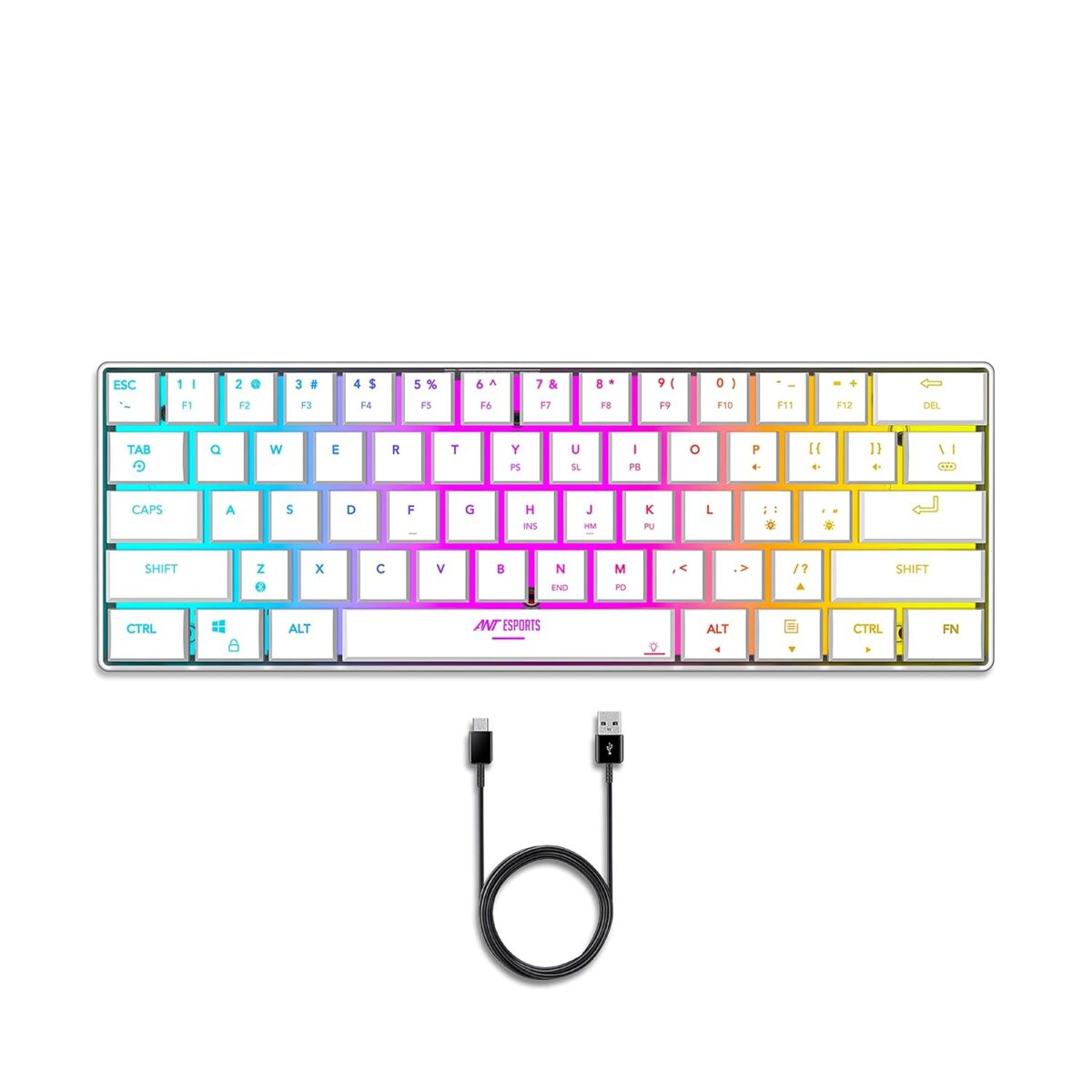 "Image showing the Ant Esports MK1500 Mini Keyboard stored in a small bag, highlighting its portability."