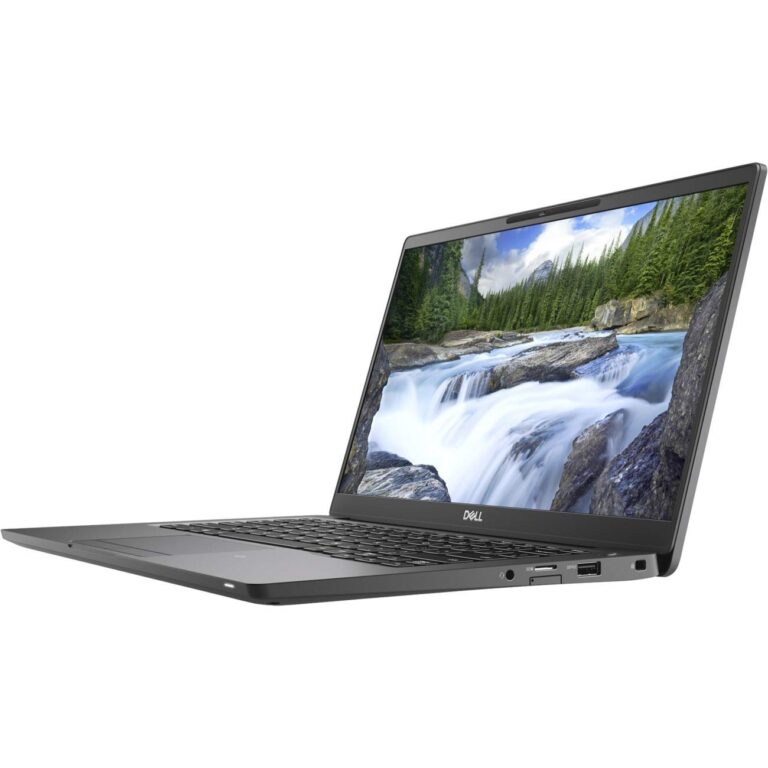 "Front view of the Dell Latitude 7400 showing its 14-inch Full HD display and sleek design."