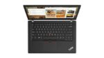 "Close-up of the full-size keyboard on the Lenovo ThinkPad T480, designed for a comfortable typing experience."