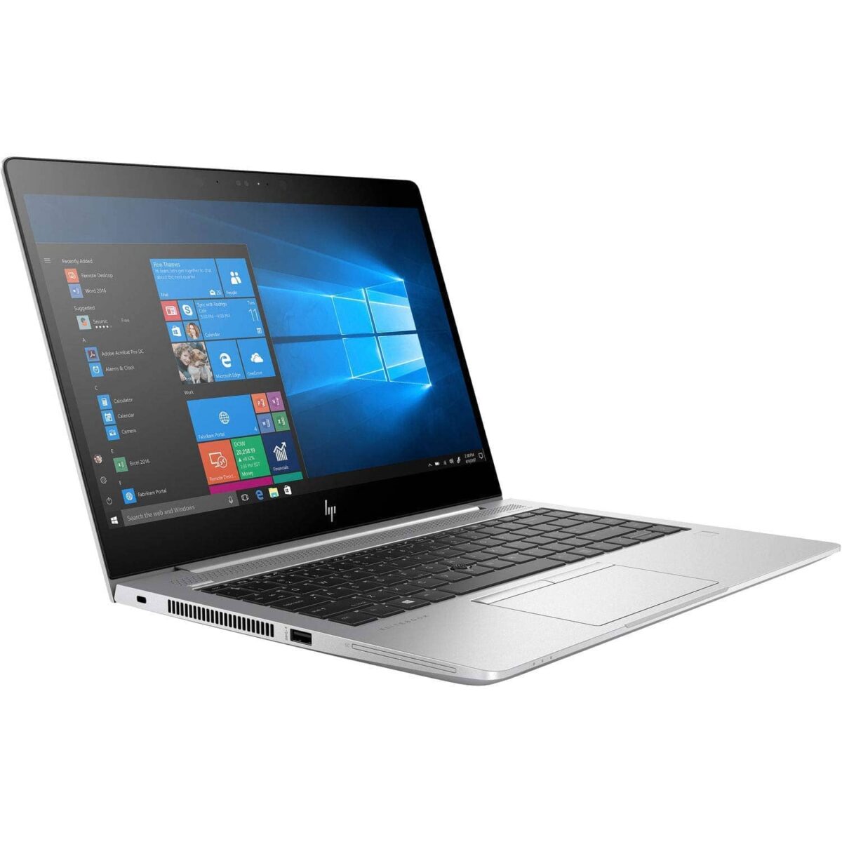 "Close-up of the keyboard on the HP EliteBook 840 G5 demonstrating its comfortable key layout."
