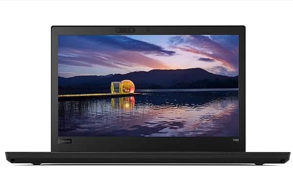 "Windows 10 Pro interface on the Lenovo ThinkPad T480, offering advanced tools for business productivity."