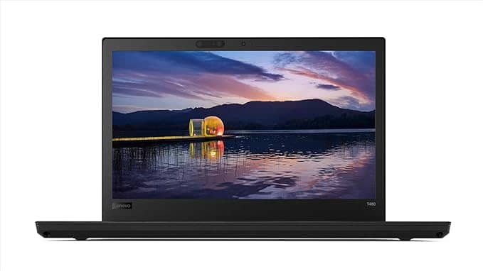"Windows 10 Pro interface on the Lenovo ThinkPad T480, offering advanced tools for business productivity."