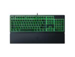 "Top view of the Razer Ornata V3 X Gaming Keyboard showcasing its low-profile keys and RGB lighting."