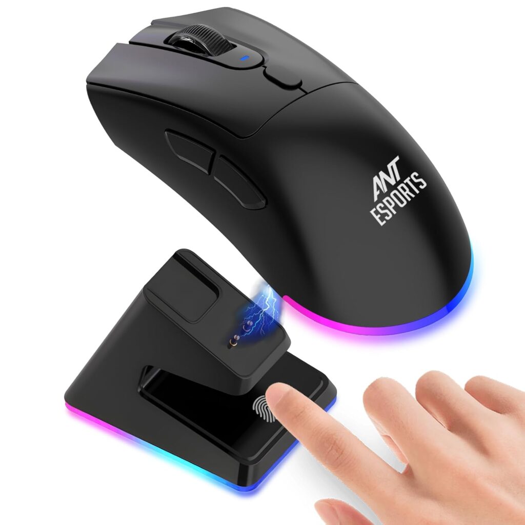 "Top view of the Ant Esports GM900 Pro Gaming Mouse, showcasing its sleek design and ergonomic shape."