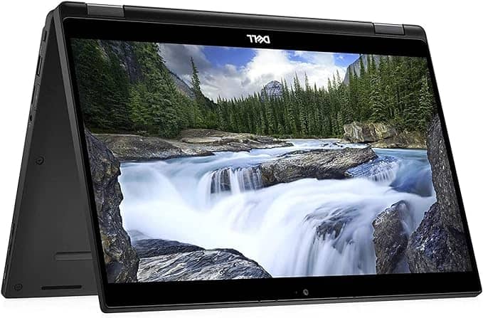 "Close-up of the 13.3-inch Full HD touchscreen on the Dell Latitude 7390, demonstrating clear and vibrant visuals."