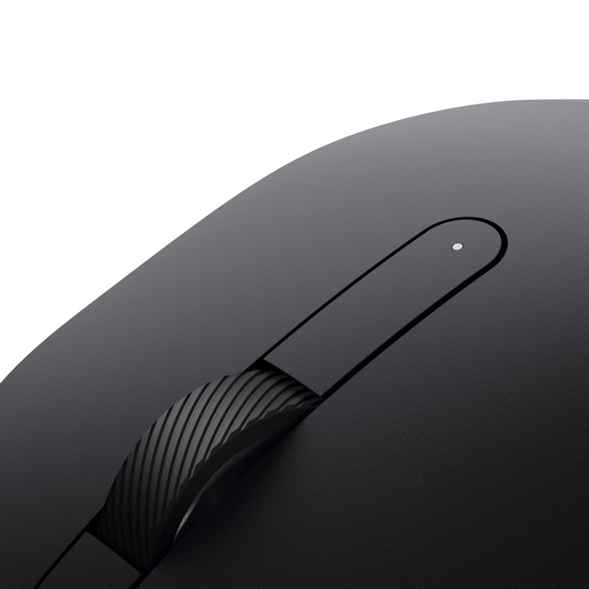 "Close-up of the 4000 DPI optical sensor on the DELL MS3320W Wireless Mouse, providing precise control for professional tasks."