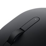 "Close-up of the 4000 DPI optical sensor on the DELL MS3320W Wireless Mouse, providing precise control for professional tasks."