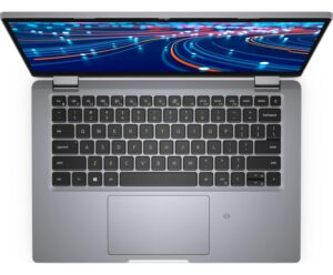 An image highlighting the backlit keyboard of the Dell Latitude 5320, allowing comfortable typing in low-light environments.