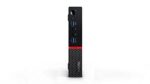 "Front view of Lenovo ThinkCentre M700 Desktop Mini PC showcasing its compact design and ports."