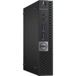 Front view of DELL OPTIPLEX 3040 Tiny Desktop showcasing its compact design and ports