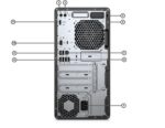 "Rear panel of the HP 280 G3 Micro-Tower showing multiple connectivity options including HDMI and VGA."