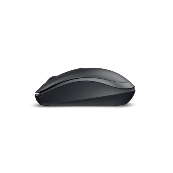 Side view of the Dell WM126 Wireless Mouse, designed for comfort and ease of use during long hours."