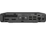"Close-up of the back panel on the HP 800 G3 Tiny Desktop, featuring Ethernet, USB, and power connections."